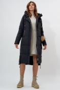 Купить Пальто утепленное женское зимние черного цвета 11207Ch, фото 10
