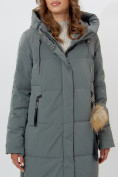 Купить Пальто утепленное женское зимние цвета хаки 11207Kh, фото 13