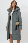 Купить Пальто утепленное женское зимние цвета хаки 11207Kh, фото 7