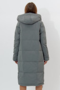 Купить Пальто утепленное женское зимние цвета хаки 11207Kh, фото 16
