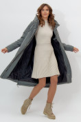 Купить Пальто утепленное женское зимние цвета хаки 11207Kh, фото 5