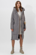 Купить Пальто утепленное женское зимние серого цвета 11207Sr, фото 9