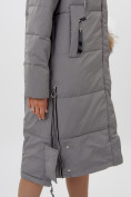 Купить Пальто утепленное женское зимние серого цвета 11207Sr, фото 7