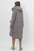 Купить Пальто утепленное женское зимние серого цвета 11207Sr, фото 4