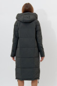 Купить Пальто утепленное женское зимние темно-зеленого цвета 11207TZ, фото 13