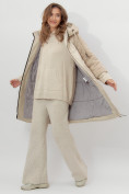 Купить Пальто утепленное женское зимние бежевого цвета 11208B, фото 6