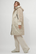 Купить Пальто утепленное женское зимние бежевого цвета 11208B, фото 7