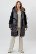 Купить Пальто утепленное женское зимние черного цвета 11208Ch, фото 4