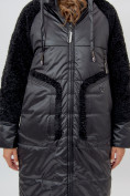 Купить Пальто утепленное женское зимние черного цвета 11208Ch, фото 11