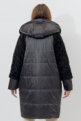 Купить Пальто утепленное женское зимние черного цвета 11208Ch, фото 12