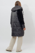 Купить Пальто утепленное женское зимние черного цвета 11208Ch, фото 3