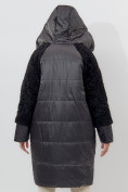 Купить Пальто утепленное женское зимние черного цвета 11208Ch, фото 9
