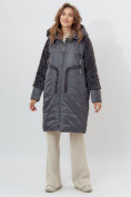 Купить Пальто утепленное женское зимние темно-серого цвета 11208TC