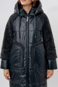Купить Пальто утепленное женское зимние темно-зеленого цвета 11208TZ, фото 8