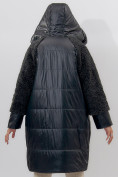 Купить Пальто утепленное женское зимние темно-зеленого цвета 11208TZ, фото 10