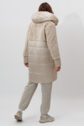 Купить Пальто утепленное женское зимние бежевого цвета 11209B, фото 5