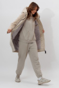 Купить Пальто утепленное женское зимние бежевого цвета 11209B, фото 2