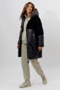 Купить Пальто утепленное женское зимние черного цвета 11209Ch, фото 2