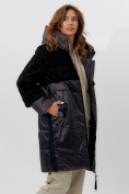 Купить Пальто утепленное женское зимние черного цвета 11209Ch, фото 3