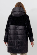 Купить Пальто утепленное женское зимние черного цвета 11209Ch, фото 4
