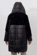 Купить Пальто утепленное женское зимние черного цвета 11209Ch, фото 10