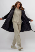 Купить Пальто утепленное женское зимние черного цвета 11209Ch, фото 6