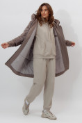 Купить Пальто утепленное женское зимние коричневого цвета 11209K, фото 9