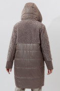 Купить Пальто утепленное женское зимние коричневого цвета 11209K, фото 7