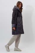 Купить Пальто утепленное женское зимние темно-серого цвета 11209TC, фото 7