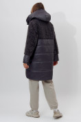 Купить Пальто утепленное женское зимние темно-серого цвета 11209TC, фото 4