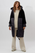 Купить Пальто утепленное женское зимние черного цвета 11210Ch, фото 3