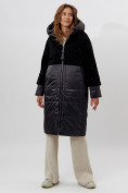 Купить Пальто утепленное женское зимние черного цвета 11210Ch