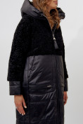 Купить Пальто утепленное женское зимние черного цвета 11210Ch, фото 8