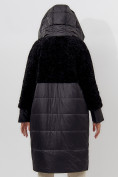 Купить Пальто утепленное женское зимние черного цвета 11210Ch, фото 11