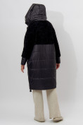 Купить Пальто утепленное женское зимние черного цвета 11210Ch, фото 5