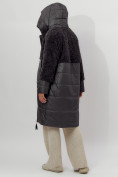 Купить Пальто утепленное женское зимние темно-серого цвета 11210TC, фото 11