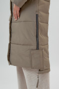 Купить Пальто утепленное женское зимние бежевого цвета 112132B, фото 11