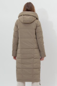 Купить Пальто утепленное женское зимние бежевого цвета 112132B, фото 13