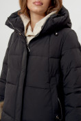 Купить Пальто утепленное женское зимние черного цвета 112132Ch, фото 9
