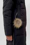 Купить Пальто утепленное женское зимние черного цвета 112132Ch, фото 10