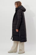 Купить Пальто утепленное женское зимние черного цвета 112132Ch, фото 2