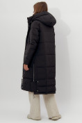 Купить Пальто утепленное женское зимние черного цвета 112132Ch, фото 3