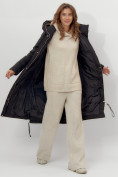 Купить Пальто утепленное женское зимние черного цвета 112132Ch, фото 5