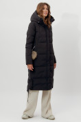 Купить Пальто утепленное женское зимние черного цвета 112132Ch, фото 8