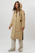 Купить Пальто утепленное женское зимние бежевого цвета 112205B