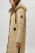 Купить Пальто утепленное женское зимние бежевого цвета 112205B, фото 10