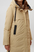 Купить Пальто утепленное женское зимние бежевого цвета 112205B, фото 11