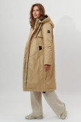 Купить Пальто утепленное женское зимние бежевого цвета 112205B, фото 5