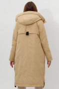 Купить Пальто утепленное женское зимние бежевого цвета 112205B, фото 6