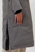Купить Пальто утепленное женское зимние серого цвета 112205Sr, фото 11